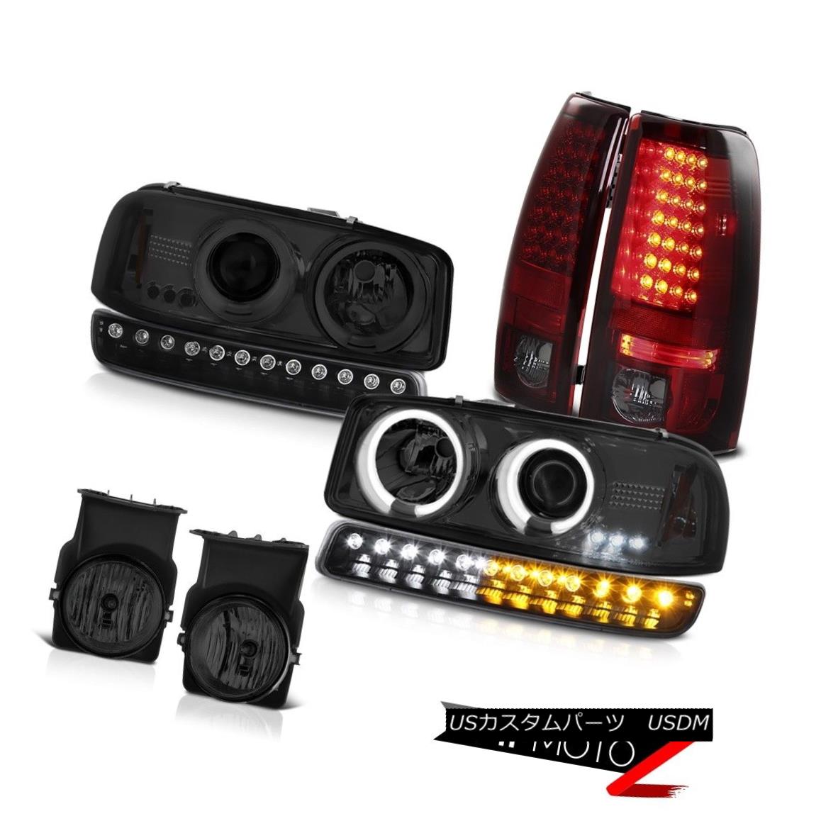 ヘッドライト 2003-2006 GMC Sierra Fog lamps led tail brake signal light ccfl Headlamps LED 2003-2006 GMCシエラフォグランプはテールブレーキ信号ライトを導いたccflヘッドライトLED 【並行輸入品】