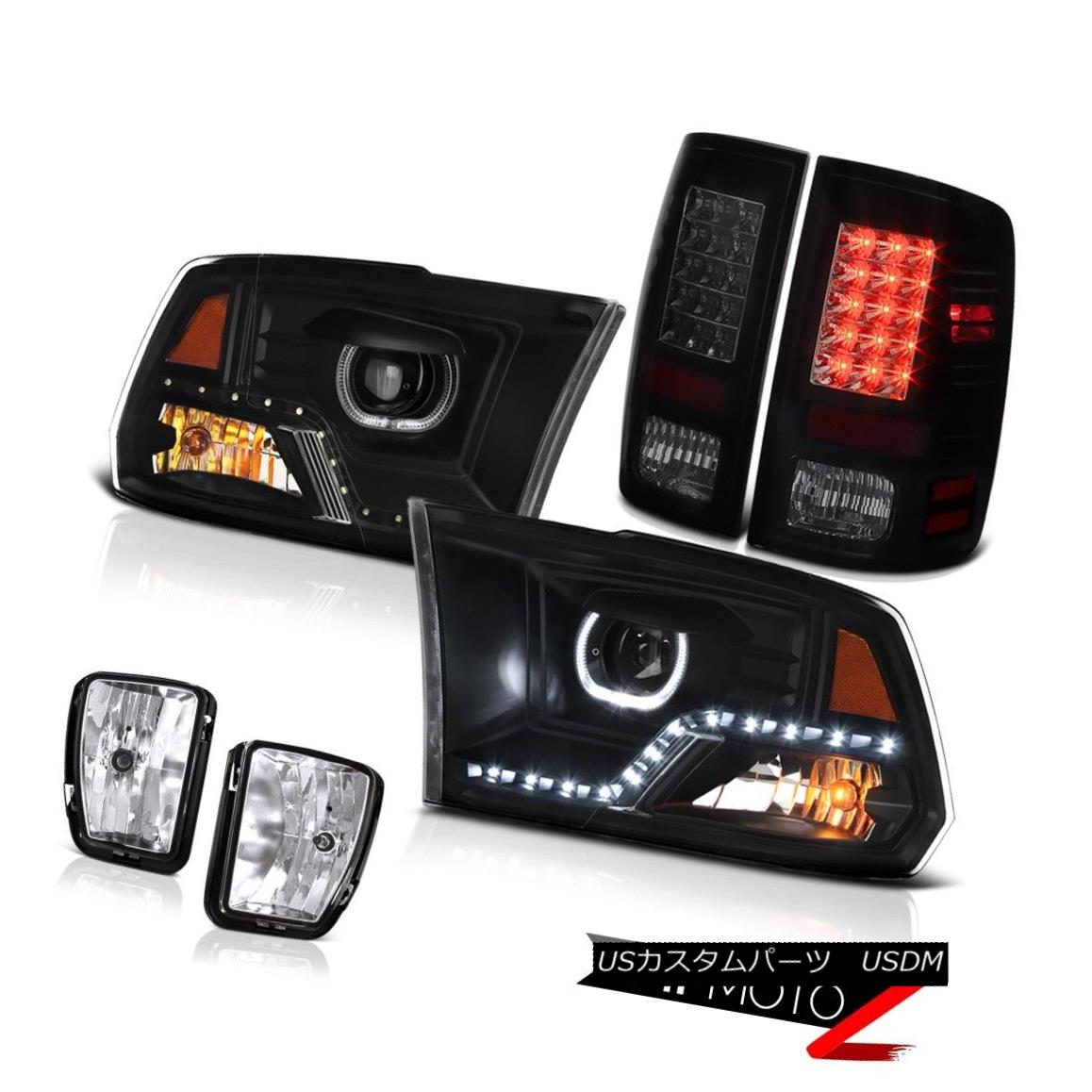 ヘッドライト 13-18 RAM 1500 Matte Black Headlight Clear Chrome Driving Lights Tail Lamp PAIR 13-18 RAM 1500マットブラックヘッドライトクリアクロームドライビングライトテールランプペア 【並行輸入品】|カスタムパーツ WORLD倉庫