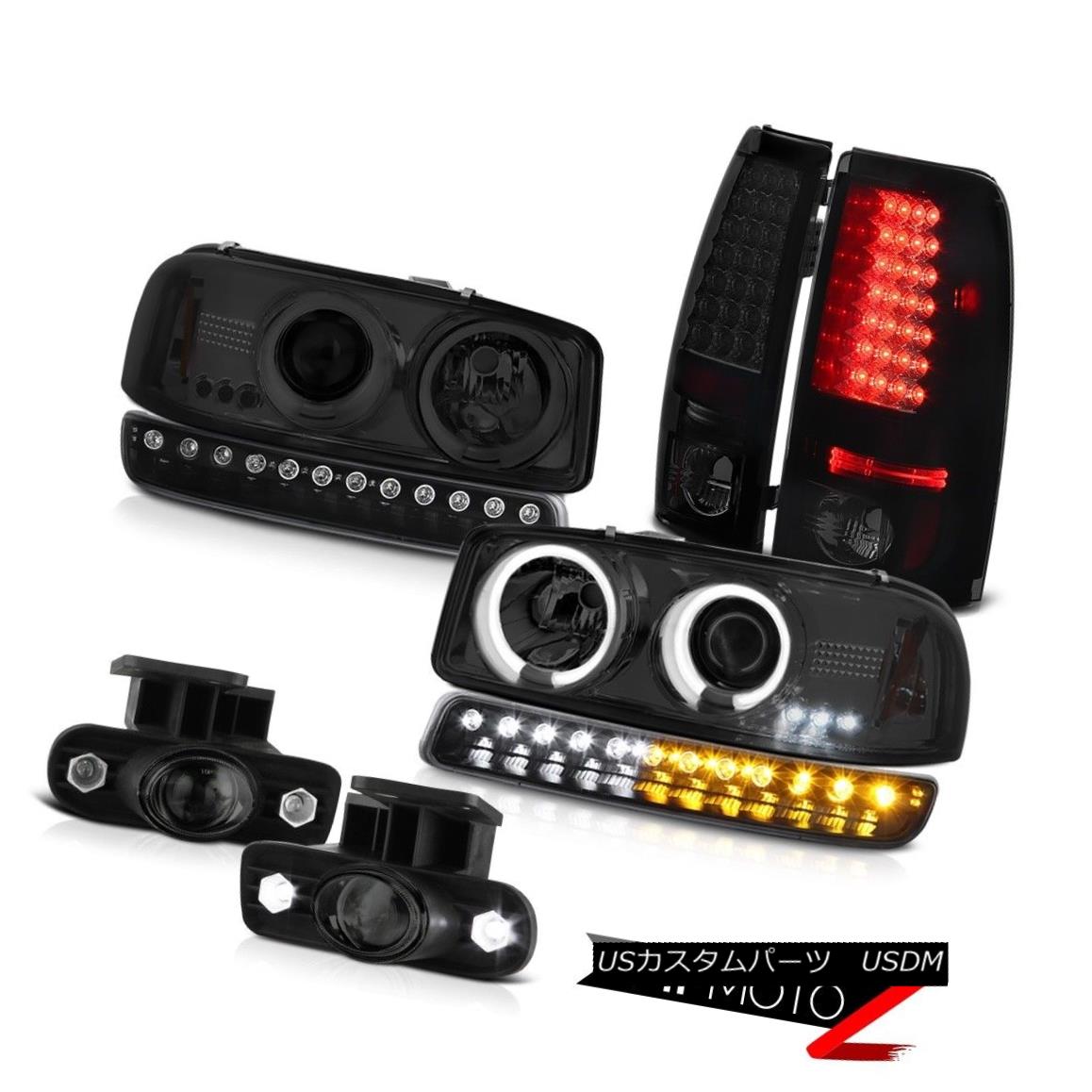ヘッドライト 99-02 Sierra 2500HD Smoked fog lights led tail brake bumper light ccfl Headlamps 99-02 Sierra 2500HDスモークフォグライトテールブレーキバンパーライトccflヘッドランプ 【並行輸入品】