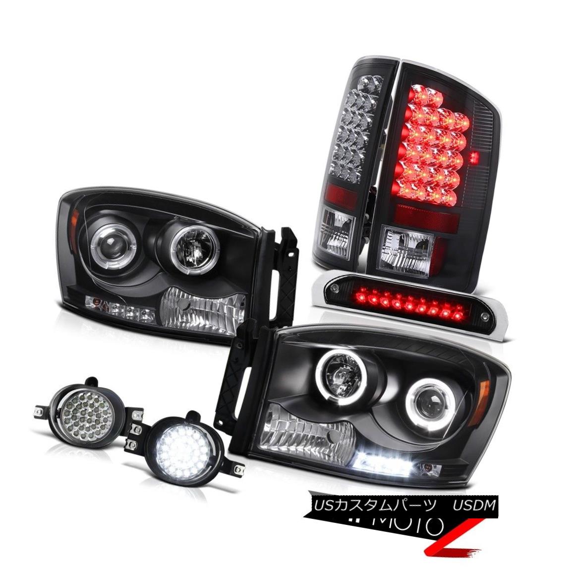 ヘッドライト 07 08 Dodge Ram 2500 Black DRL Headlights LED Taillights SMD Foglights 3rd Cargo 07 08ダッジラム2500ブラックDRLヘッドライトLED灯台SMDフォグライト第3貨物 【並行輸入品】|カスタムパーツ WORLD倉庫