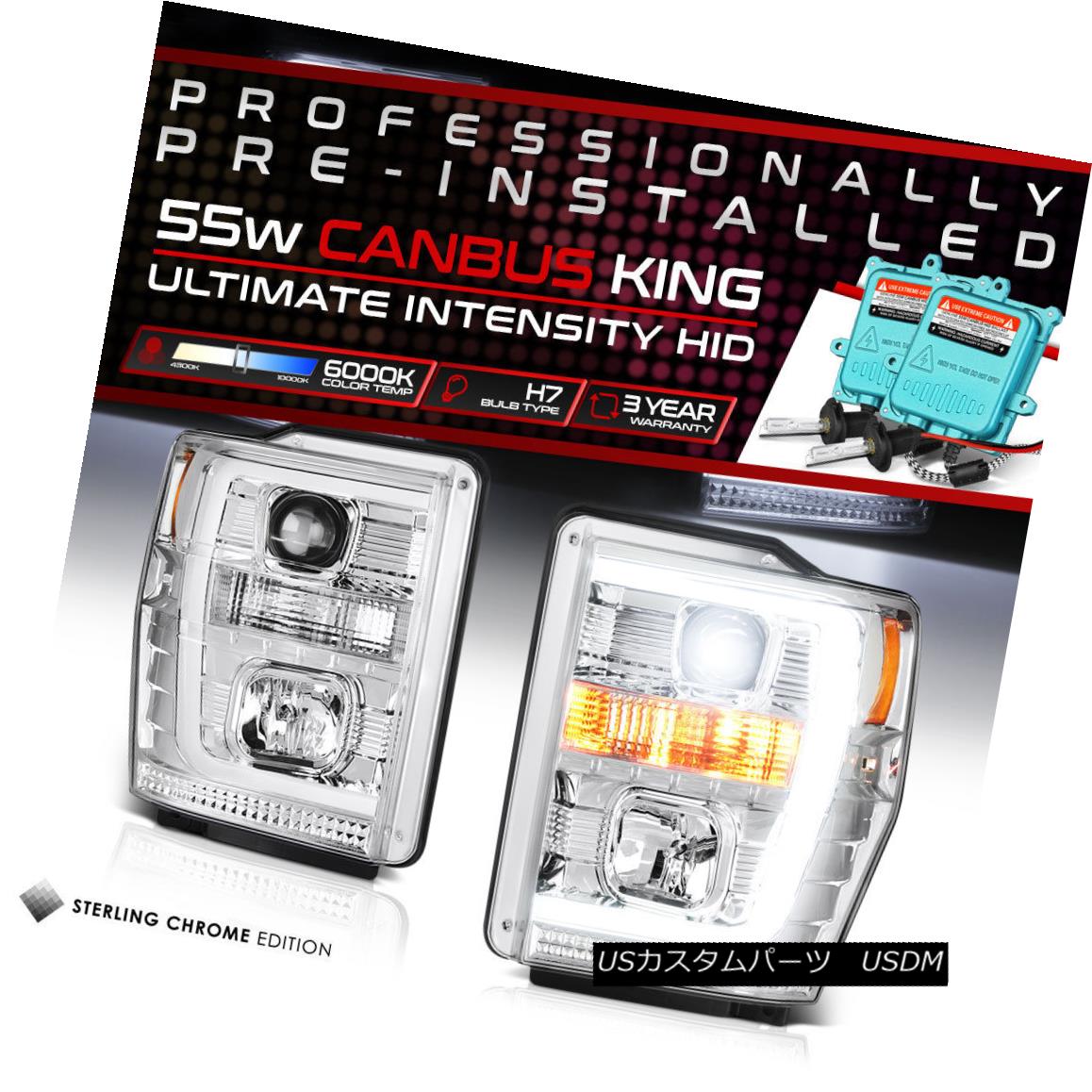 ヘッドライト [Error Free 55W HID]08-10 Ford Superduty Neon LED DRL Tube Projector Headlight [エラーフリー55W HID] 08-10フォードSuperdutyネオンLED DRLチューブプロジェクターヘッドライト 【並行輸入品】｜カスタムパーツ WORLD倉庫