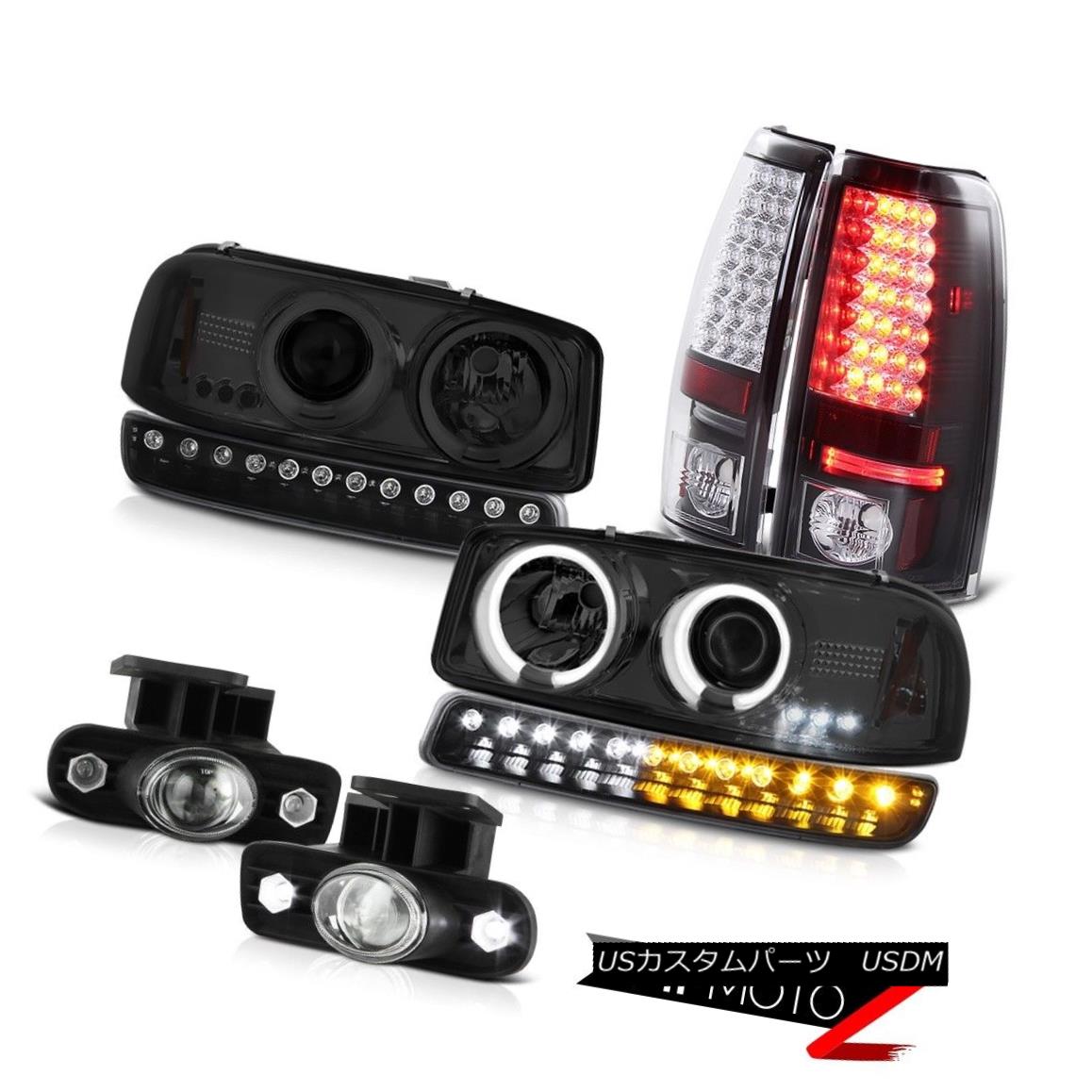 ヘッドライト 99-02 Sierra SLE Chrome foglights black smd taillamps bumper lamp ccfl headlamps 99-02シエラSLEクロームフォグライトブラックとテールライトバンパーランプccflヘッドライト 【並行輸入品】