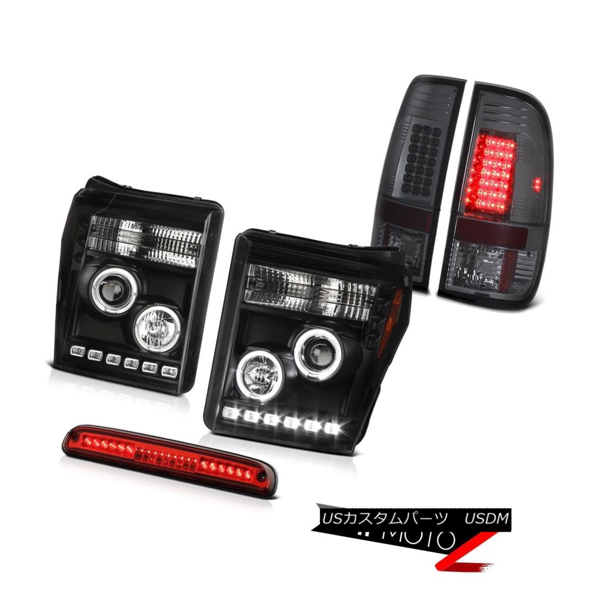 ヘッドライト 11-16 F250 Xlt Roof Brake Light Phantom Smoke Taillights Inky Black Headlamps 11-16 F250 Xltルーフブレーキライトファントムスモークティルライトインキブラックヘッドランプ 【並行輸入品】
