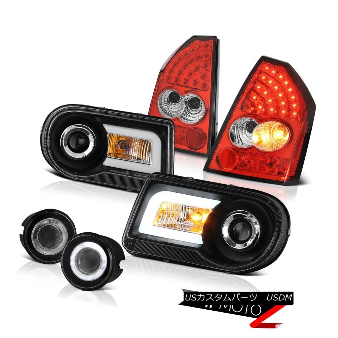 ヘッドライト 05-07 Chrysler 300C 5.7L LED Projector Headlight Tail Lights Assembly Glass Fog 05-07クライスラー300C 5.7L LEDプロジェクターヘッドライトテールライトアセンブリガラス霧 【並行輸入品】