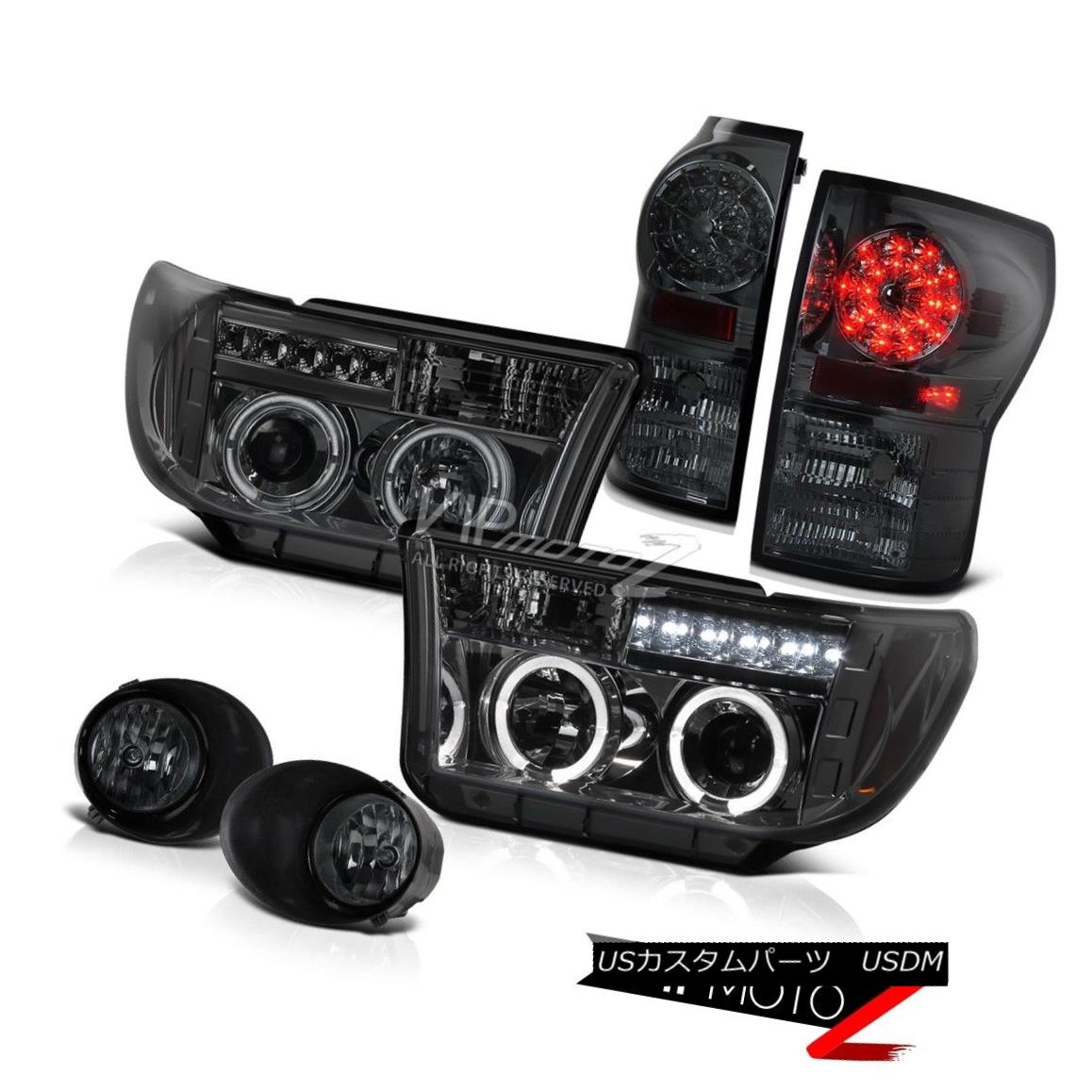 ヘッドライト 2007-2013 TUNDRA PICKUP Halo Projector Smoke Headlight+Led Tail Light+Fog 2007年?2013年TUNDRAピックアップHaloプロジェクタースモークヘッドライト+ Ledテールライト+フォグ 【並行輸入品】