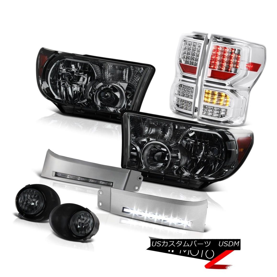 ヘッドライト 07-13 Toyota Tundra Limited Taillamps Headlamps DRL Strip Foglights \