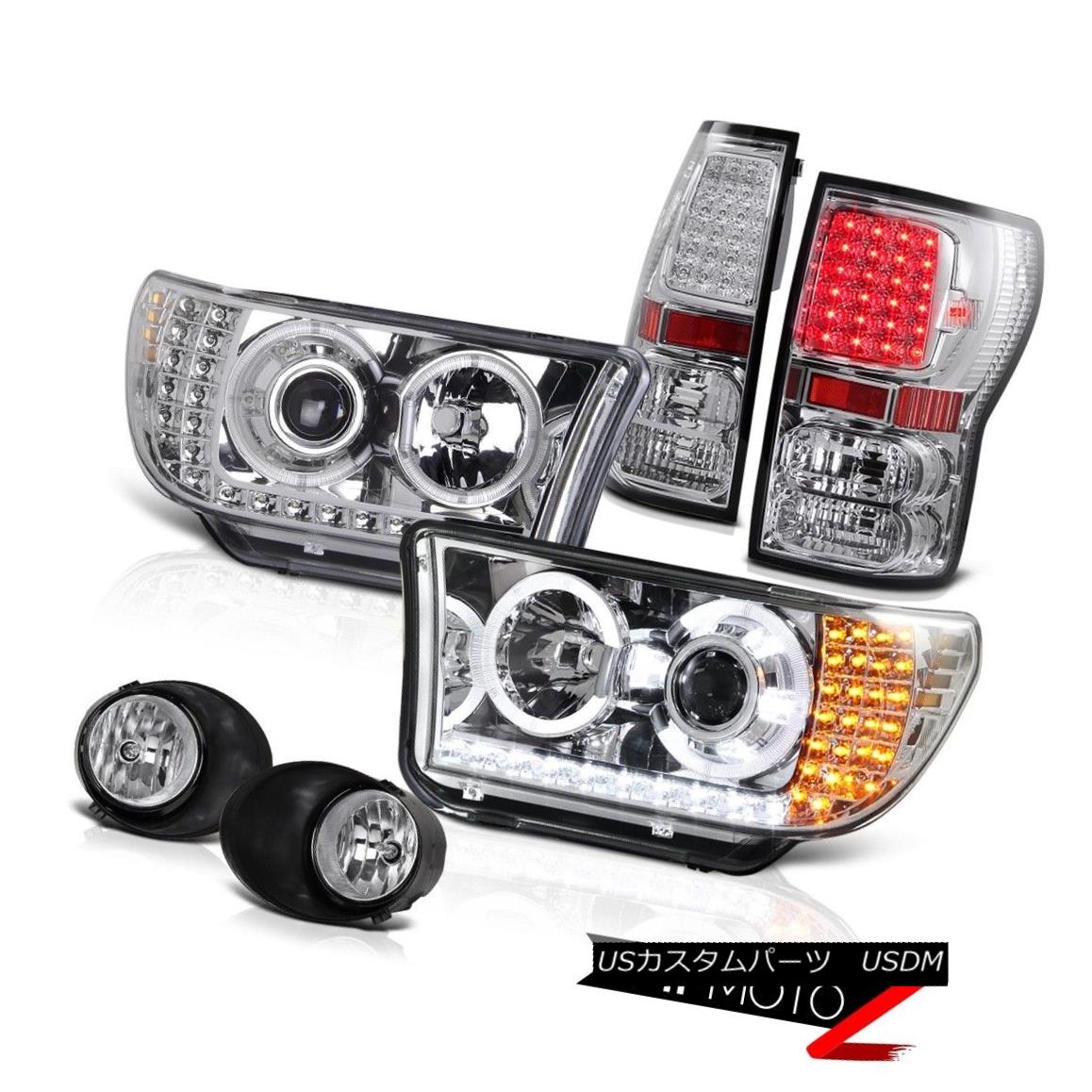 ヘッドライト 2007-13 Toyota Tundra Chrome Projector Led Headlight+Led Tail Light+Fog Lamp 2007-13トヨタトンドラクロームプロジェクターは、ヘッドライト+ Ledテールライト+フォグランプ 【並行輸入品】