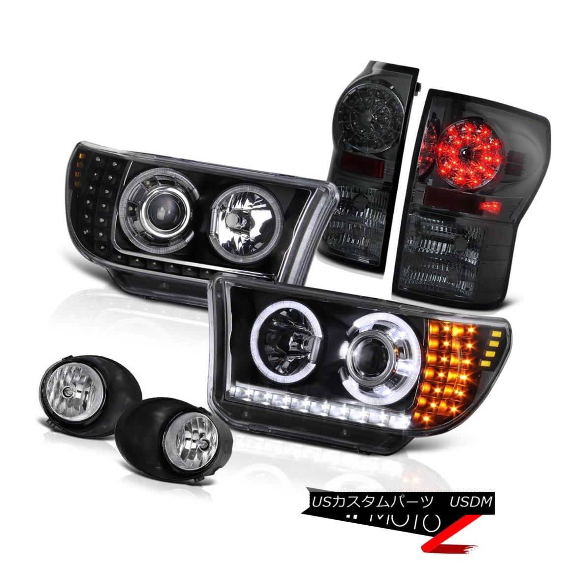 オンラインショップ ライト ランプ Projector Black 07 13 Tundra Toyota ヘッドライト Led トヨタ トンドラ07 13黒プロジェクターledヘッドランプ 煙ledテールライト フォグランプ Lamp Light Fog Tail Led Headlamp Smoke