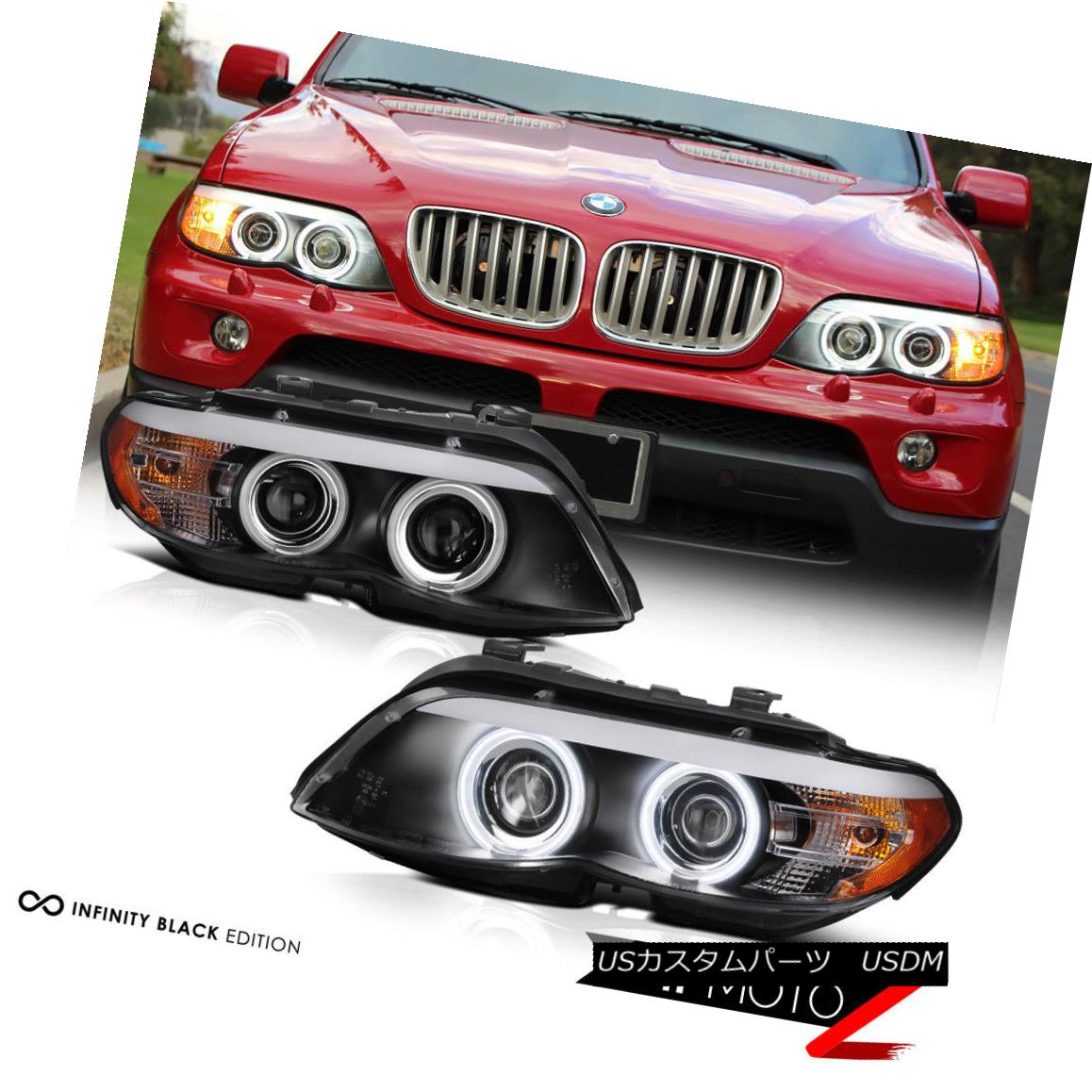 ヘッドライト 2004-2006 BMW E53 X5 4.8is|4.4i|3.0i BLK CCFL Angel Eye Halo Projector Headlight 2004-2006 BMW E53 X5 4.8is | 4.4i | 3.0 i BLK CCFLエンジェルアイハロープロジェクターヘッドライト 【並行輸入品】｜カスタムパーツ WORLD倉庫