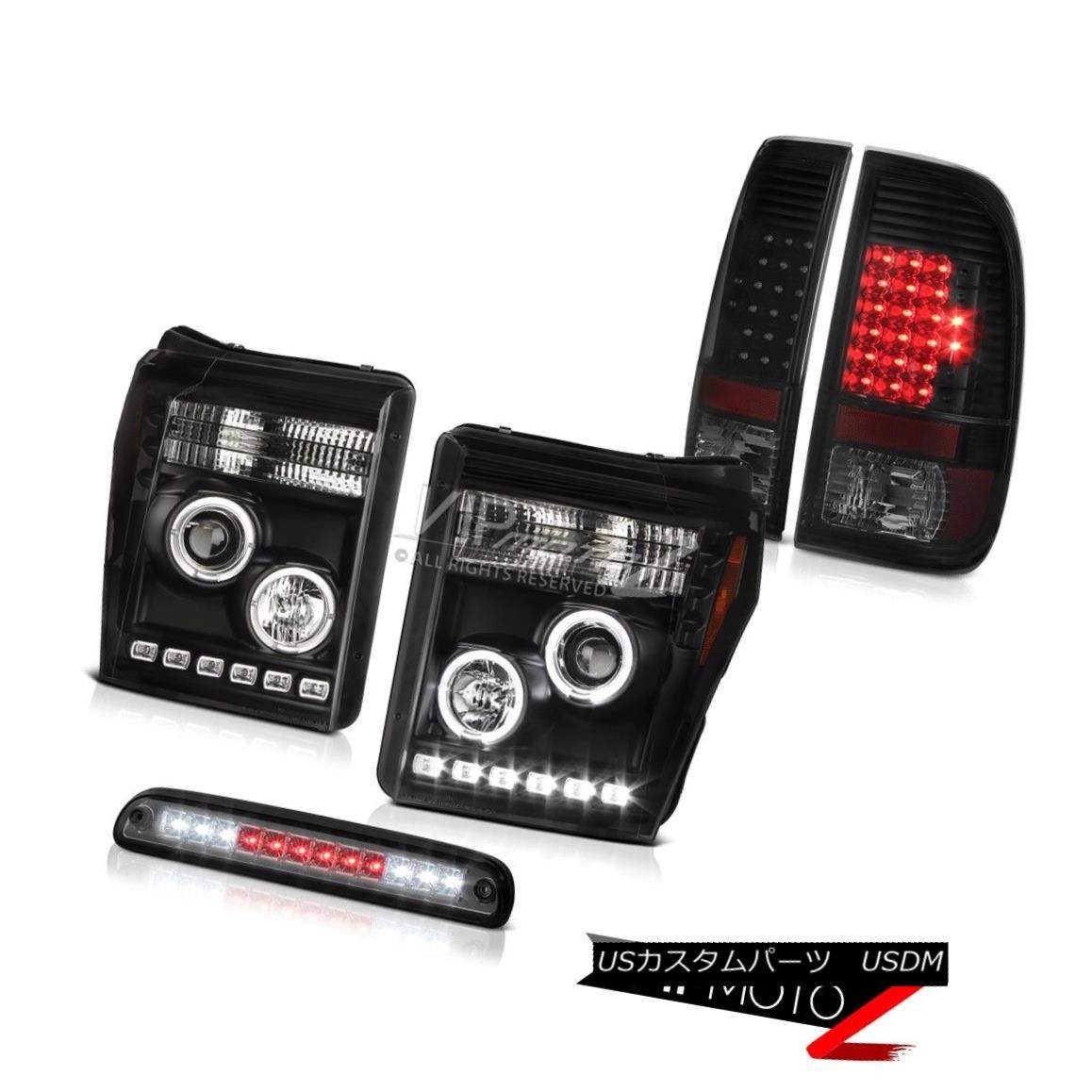 ヘッドライト 2011-2016 F250 Xl Dark Smoke Roof Brake Light Tail Lights Headlights Angel Eyes 2011-2016 F250 Xlダークスモークルーフブレーキライトテールライトヘッドライトエンジェルアイズ 【並行輸入品】