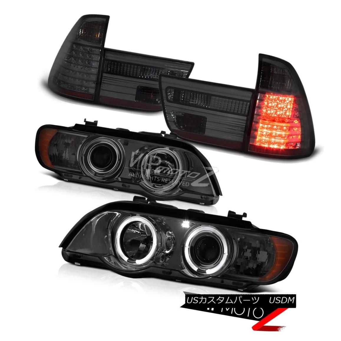 ヘッドライト BMW 2001-2003 E53 X5 Smoke Halo Projector Headlamp+LED Tail Lamp COMBO BMW 2001-2003 E53 X5スモークハロープロジェクターヘッドランプ+ LEDテールランプCOMBO 【並行輸入品】 84,216円