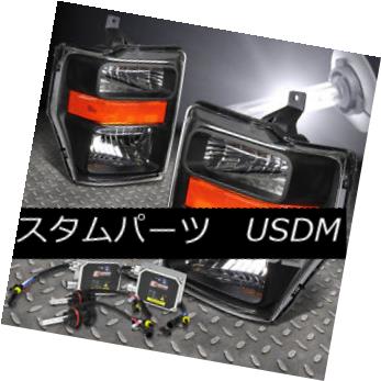 ヘッドライト FOR 08-10 SUPER DUTY F-250/350/450 BLACK HEADLIGHT+H13 BULBS 6000K HID+BALLAST 08-10スーパーデューティF-250/350/450 BLACK HEADLIGHT + H13 BULBS 6000K HID +バラスト 【並行輸入品】
