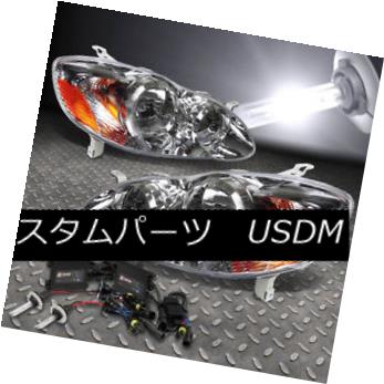 ヘッドライト FOR 03-08 TOYOTA COROLLA CHROME HEAD LAMP HEADLIGHT+9006 6000K HID+SLIM BALLAST 03-08 TOYOTA COROLLA CHROME HEAD LAMPヘッドライト+ 9006 6000K HID +スリムバラスト 【並行輸入品】