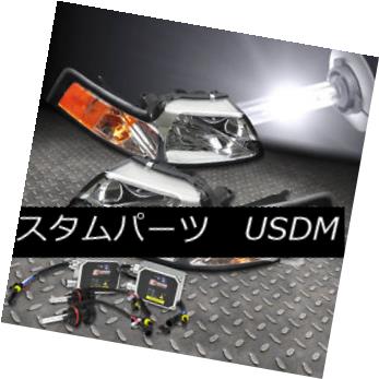 ヘッドライト CHROME HEADLIGHT AMBER REFLECTOR+6000K HID BULBS+BALLAST FOR 99-04 FORD MUSTANG CHROME HEADLIGHTアンバー・リフレクター+ 6000 K HID BULBS +バレースト（99-04 FORD MUSTANG） 【並行輸入品】