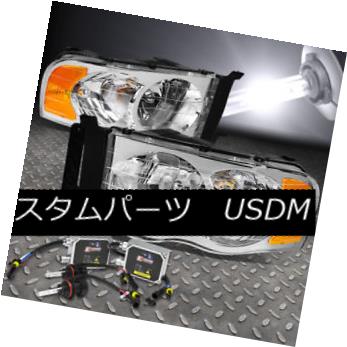 ヘッドライト CHROME HOUSING HEADLIGHTS+6000K HID BULBS+BALLAST FOR 02-05 DODGE RAM 15/25/35 クロムハウジングヘッドライト+ 600 0K HIDバルク+バラスト（02-05）ドッジRAM 15/25/35 【並行輸入品】