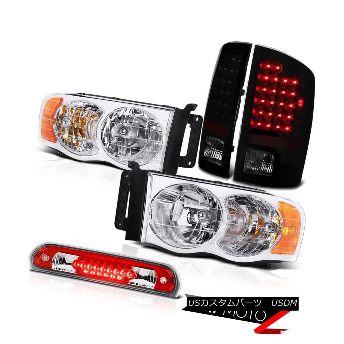 ヘッドライト Chrome Headlamps Smoke LED Tail Lights Lamps Roof Brake Red 02-05 Dodge Ram クロームヘッドランプ煙LEDテールライトランプ屋根ブレーキレッド02-05 Dodge Ram 【並行輸入品】