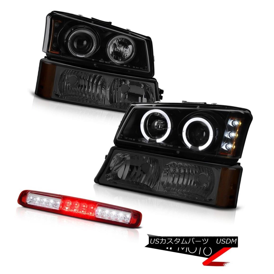 ヘッドライト 03-06 Chevy Silverado Roof Cab Lamp Smoked Bumper Darkest Smoke Headlights LED 03-06 Chevy Silverado Roof Cab LampスモークバンパーDarkest Smoke Headlights LED 【並行輸入品】