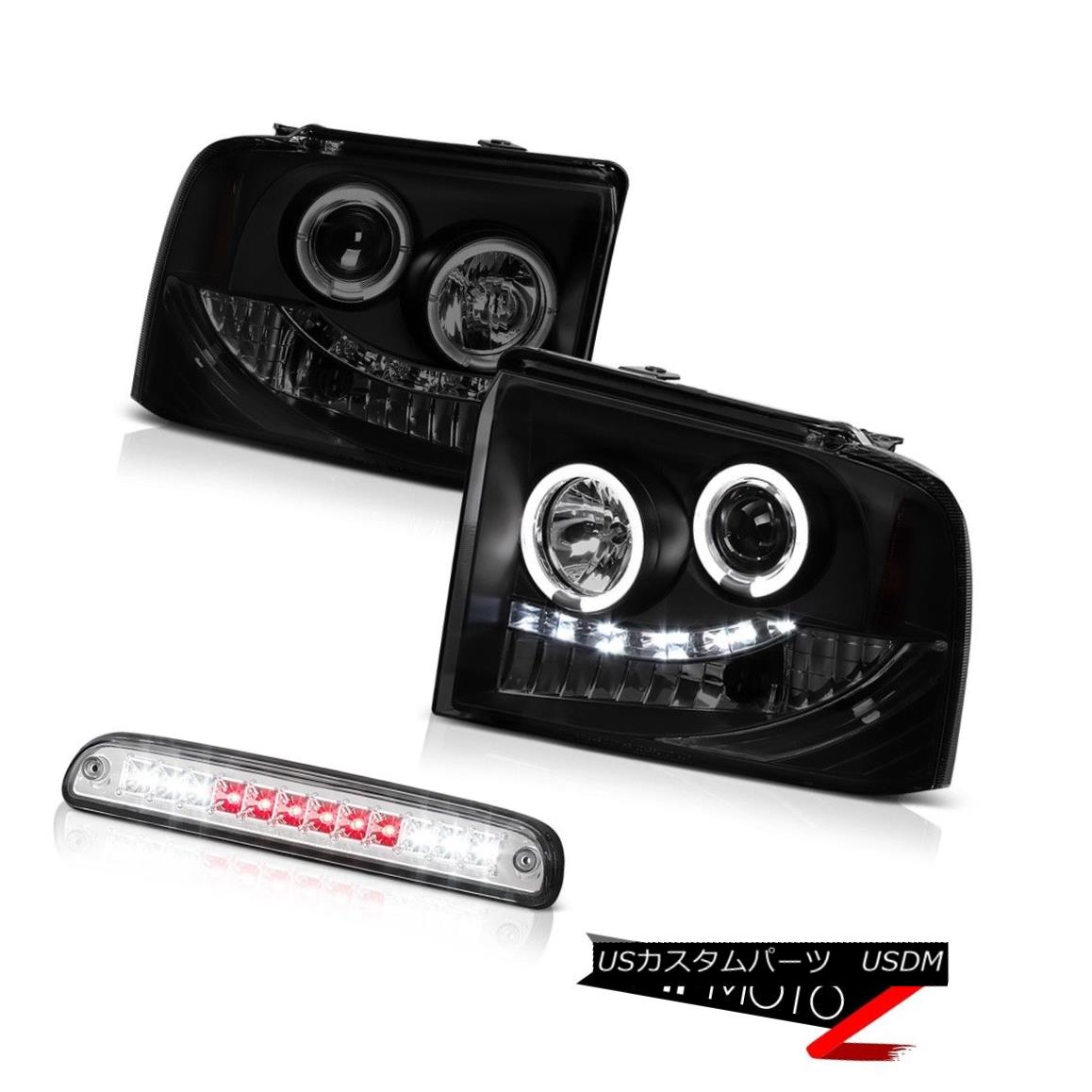ヘッドライト 2005 2006 2007 Ford F350 Amarillo Halo Headlight Black Smoke 3rd Brake Cargo LED 2005年2006年2007 Ford F350アマリロ・ハローヘッドライトブラックスモーク第3ブレーキカーゴLED 【並行輸入品】