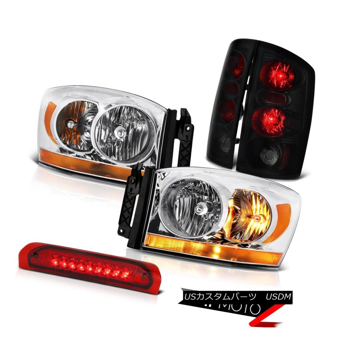 ヘッドライト 2006 Ram Srt-10 Crystal Clear Headlights Rosso Red Third Brake Lamp Rear Lights 2006 Ram Srt-10クリスタルクリアヘッドライトロッソレッド第3ブレーキランプリアライト 【並行輸入品】