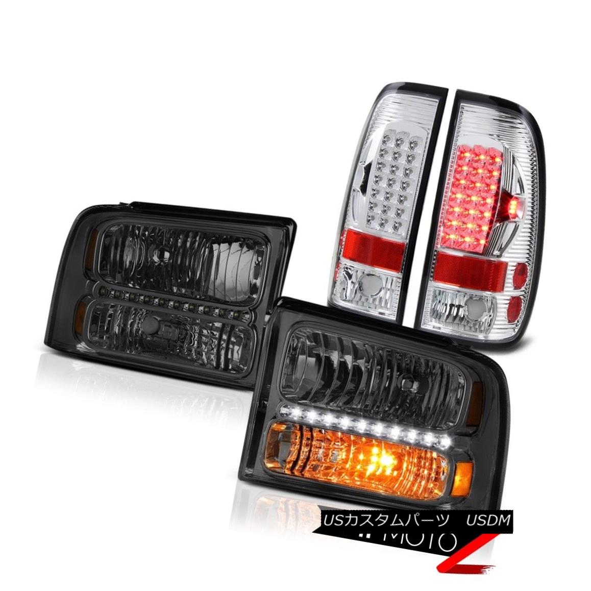ヘッドライト Tinted Crystal Headlamps Chrome LED Taillamps 2005 2006 2007 Ford F350 Lariat ティンテッドクリスタルヘッドランプChrome LED Taillamps 2005 2006 2007 Ford F350 Lariat 【並行輸入品】