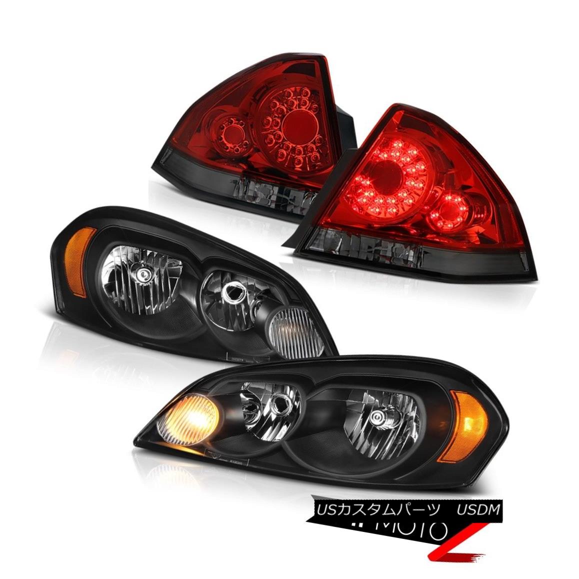 ヘッドライト 2006-2013 Chevy Impala SS Burgundy Red Tail Lights Headlamps SMD Factory Style 2006-2013シボレーインパラSSブルゴーニュレッドテールライトヘッドランプSMD工場のスタイル 【並行輸入品】