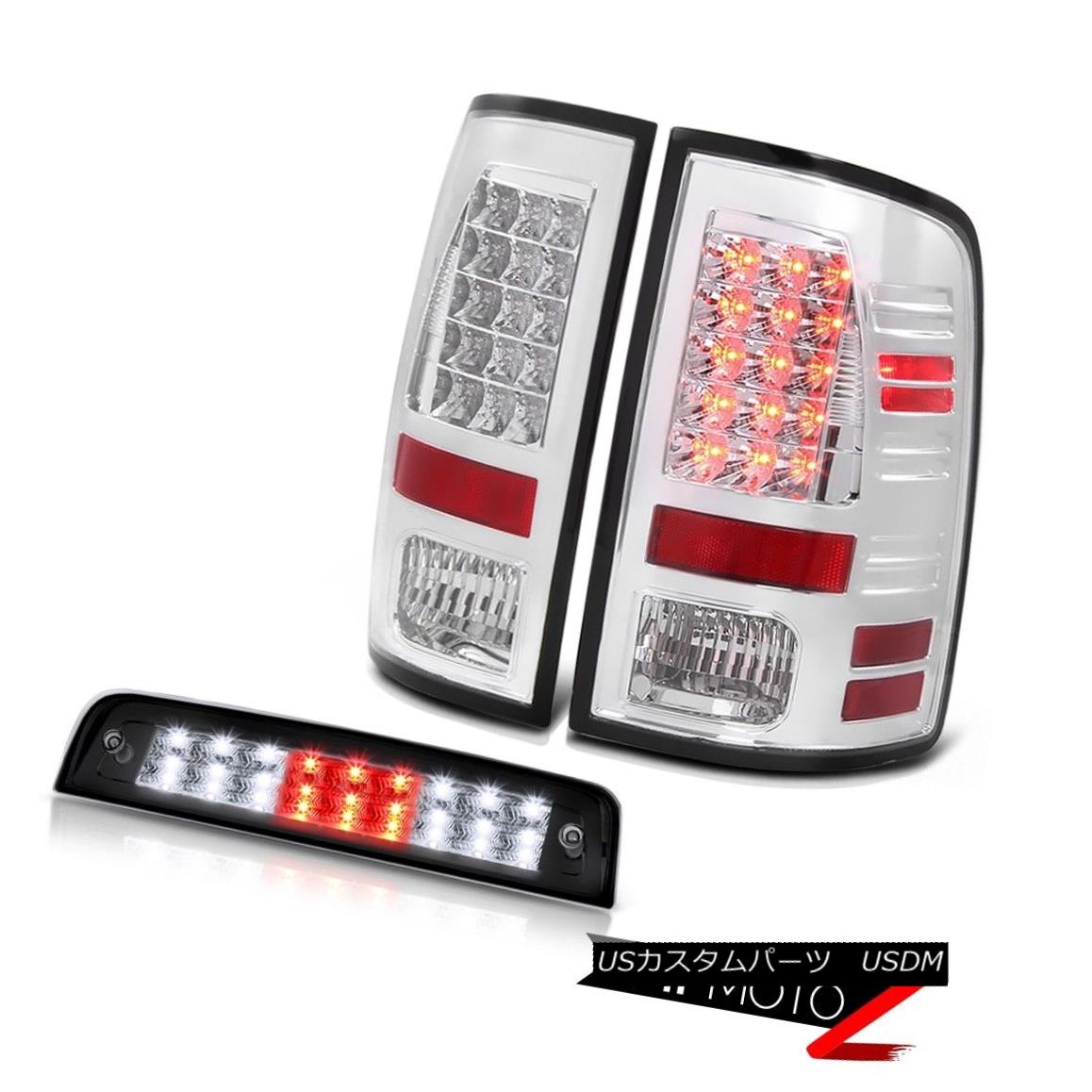 ヘッドライト 13-18 Ram 1500 6.4L 3RD Brake Light Clear Chrome Tail Lamps LED \