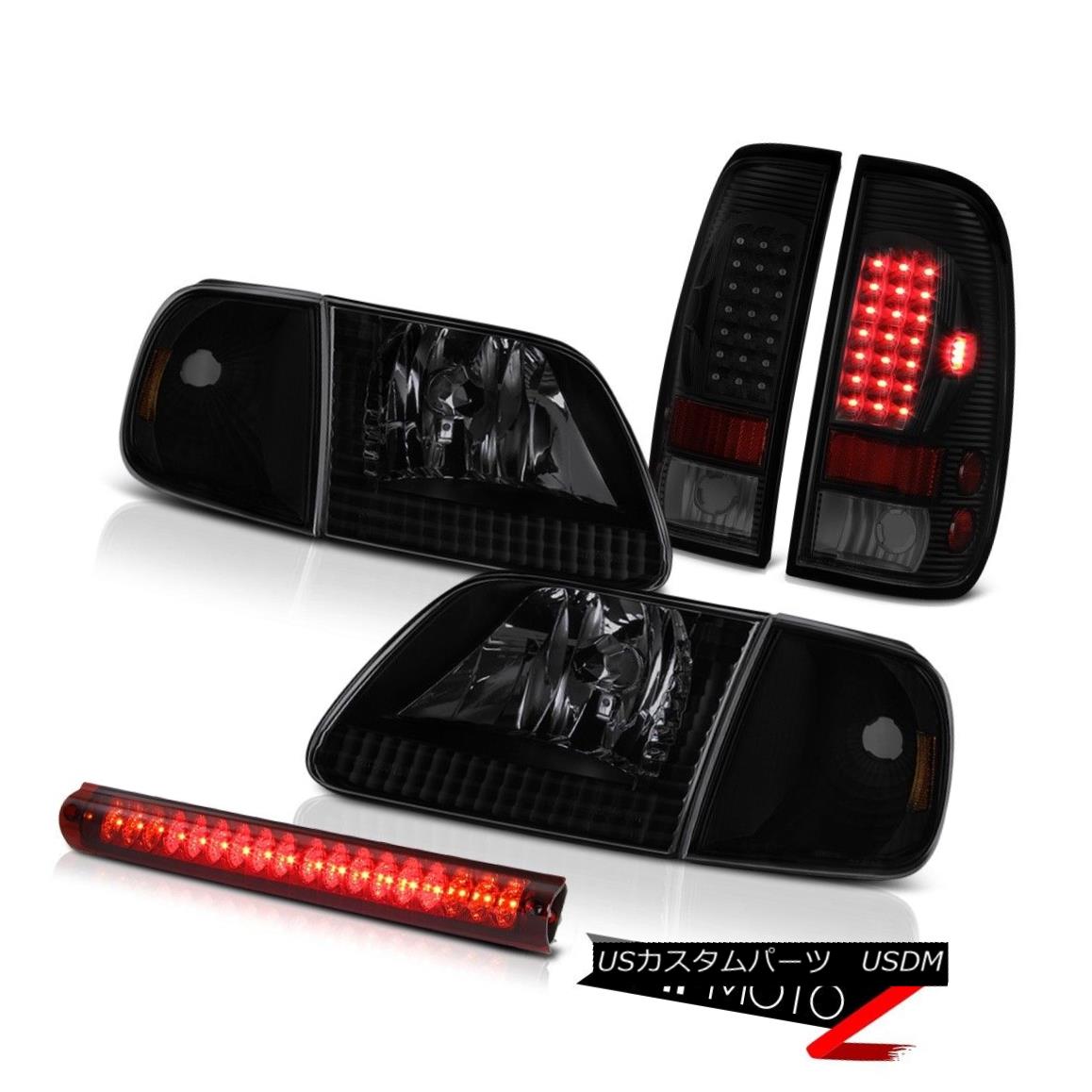 ヘッドライト 97-03 Ford F150 Dark Tinted Headlights Rosso Red Roof Brake Light Taillamps SMD 97-03フォードF150ダークティンテッドヘッドライトロッソレッドルーフブレーキライトトライアックSMD 【並行輸入品】
