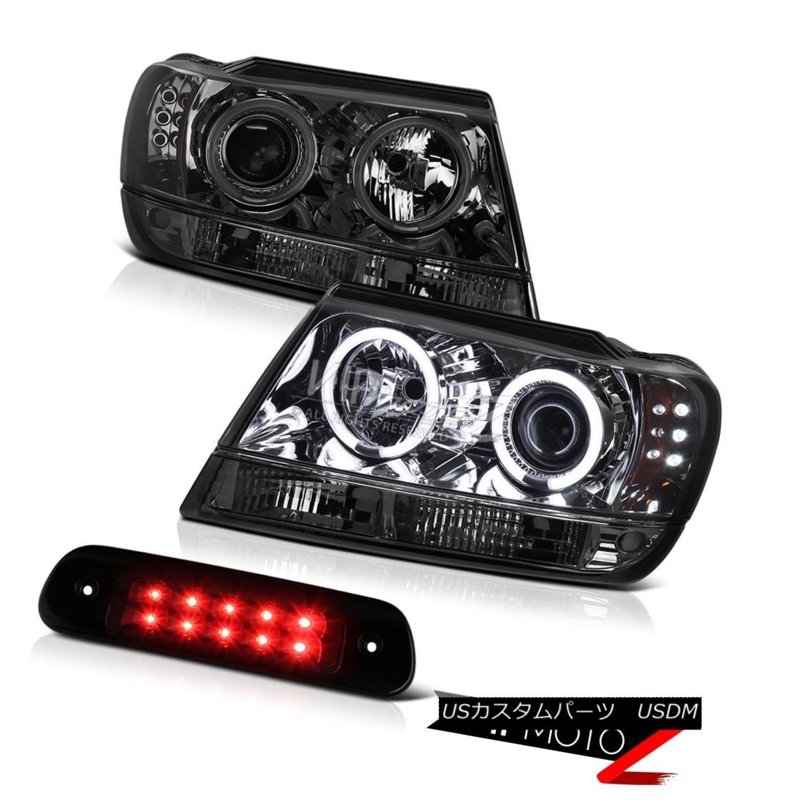 ヘッドライト 99-04 Jeep Grand Cherokee WG 4WD Roof Cargo Lamp Projector Headlamps Ccfl Ring 99-04ジープグランドチェロキーWG 4WDルーフカーゴランププロジェクターヘッドランプCcflリング 【並行輸入品】