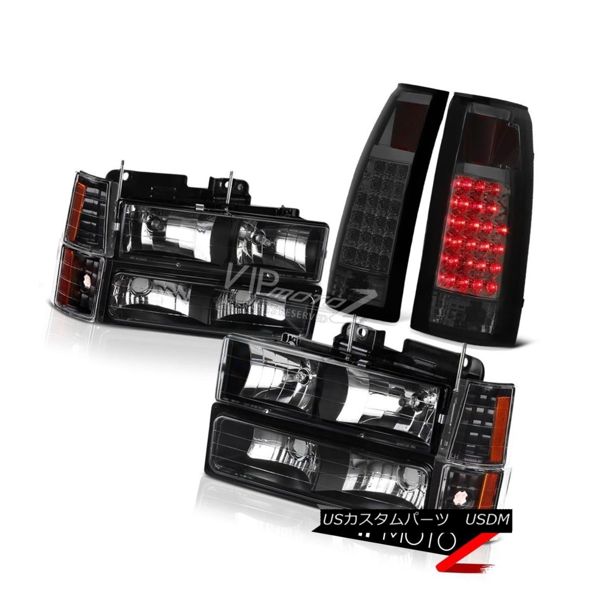 ヘッドライト GMC Suburban Sierra Yukon Black Front Head Light LED Rear Tail Lamp Brake Signal GMC郊外Sierra YukonブラックフロントヘッドライトLEDリアテールランプブレーキ信号 【並行輸入品】