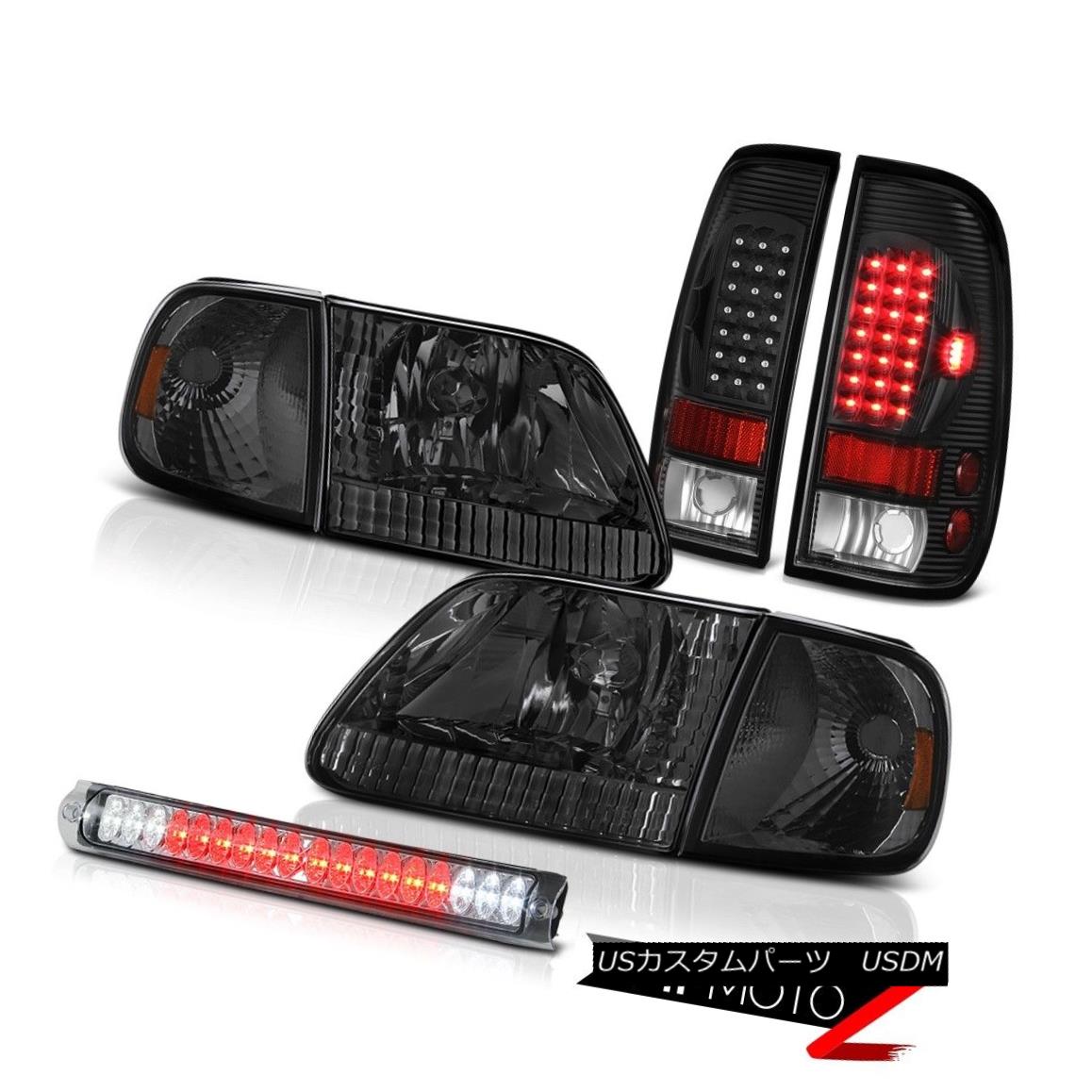 ヘッドライト 97 98 99 00 01 02 03 Ford F150 Smoke Headlights Black Brake LED Tail Light Third 97 98 99 00 01 02 03フォードF150スモークヘッドライトブラックブレーキLEDテールライト第3 【並行輸入品】