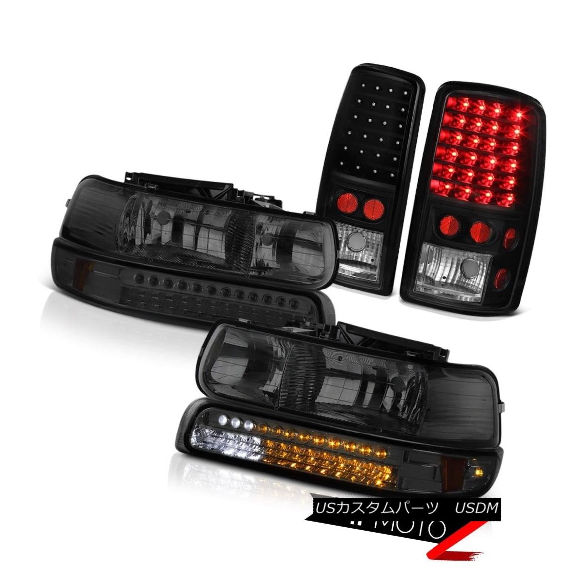 ヘッドライト 2000-2006 Chevy Suburban LS Tinted Parking DRL Headlamp LED SMD Brake Tail Light 2000-2006シボレー郊外LS着色駐車場DRLヘッドランプLED SMDブレーキテールライト 【並行輸入品】