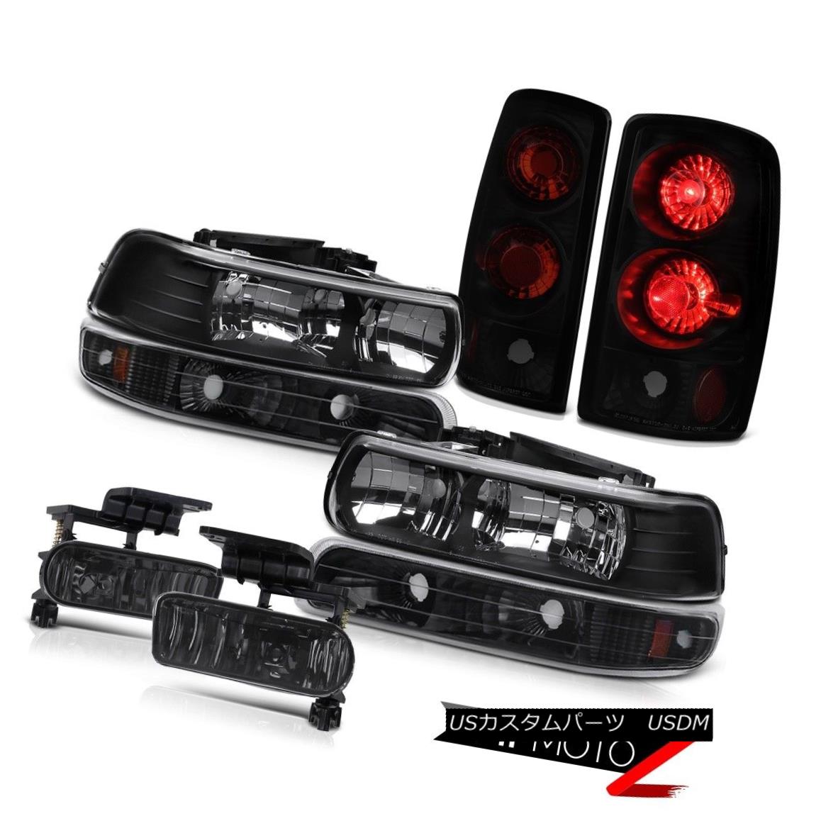 ヘッドライト Pair Black Headlight Parking Rear Brake Tail Lights Foglamps 00-06 Suburban 5.3L ペアブラックヘッドライトパーキングリアブレーキテールライトフォグランプ00-06郊外5.3L 【並行輸入品】