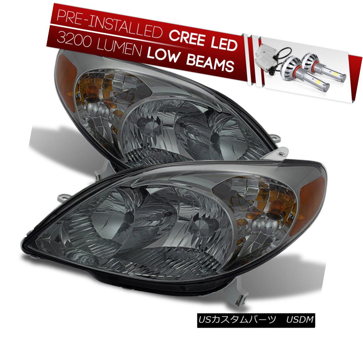ヘッドライト [CREE LED Bulb Installed] 03-08 Toyota Matrix Smoked Replacement Headlight Lamp [CREE LED Bulb Installed] 03-08トヨタマトリックススモーク交換ヘッドランプ 【並行輸入品】