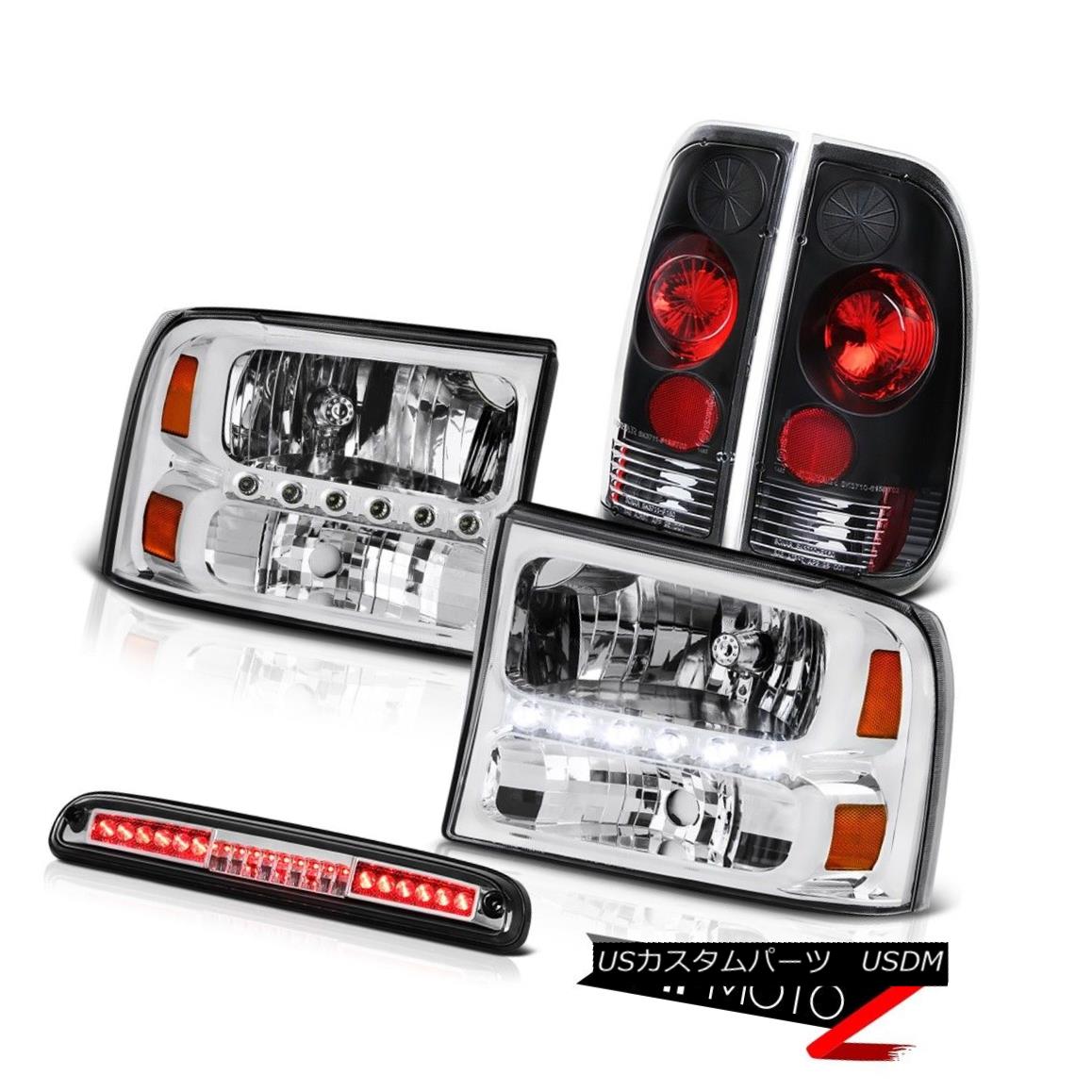 ヘッドライト Euro Chrome Headlights Black Tail Light High Stop LED 1999-2004 F350 King Ranch ユーロクロームヘッドライトブラックテールライトハイストップLED 1999-2004 F350キングランチ 【並行輸入品】