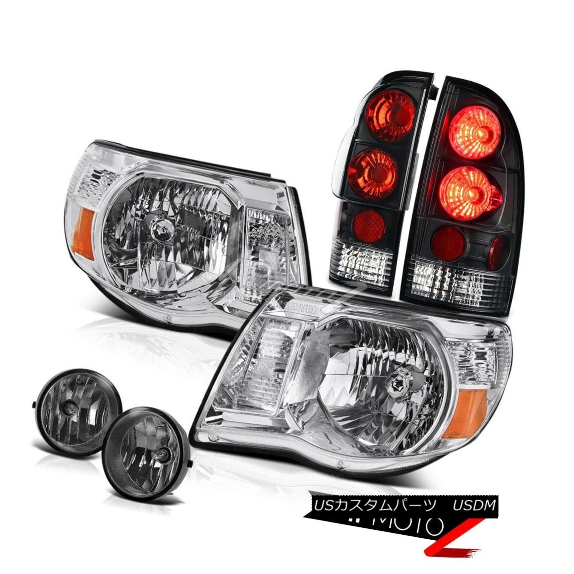 ヘッドライト 2005-2011 Toyota Tacoma Chrome Amber Headlight Black Tail Lights Smoke Foglights 2005-2011トヨタタコマクロームアンバーヘッドライトブラックテールライトスモークフォグライト 【並行輸入品】