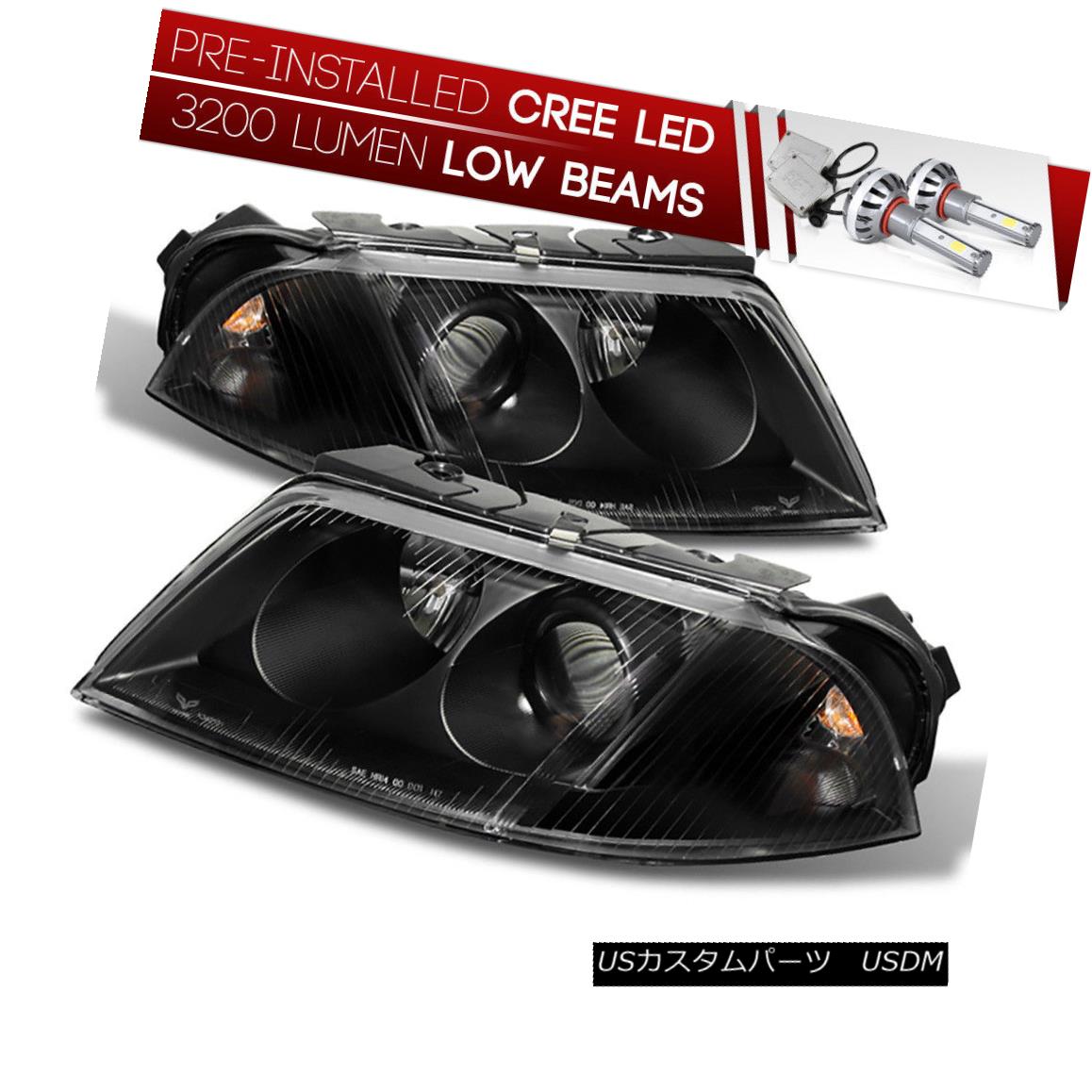 ヘッドライト [CREE LED Bulb Installed] 01-05 Volkswagen Passat Black Headlight Lamp Assembly [CREE LED Bulbをインストール] 01-05 Volkswagen Passatブラックヘッドライトランプアセンブリ 【並行輸入品】