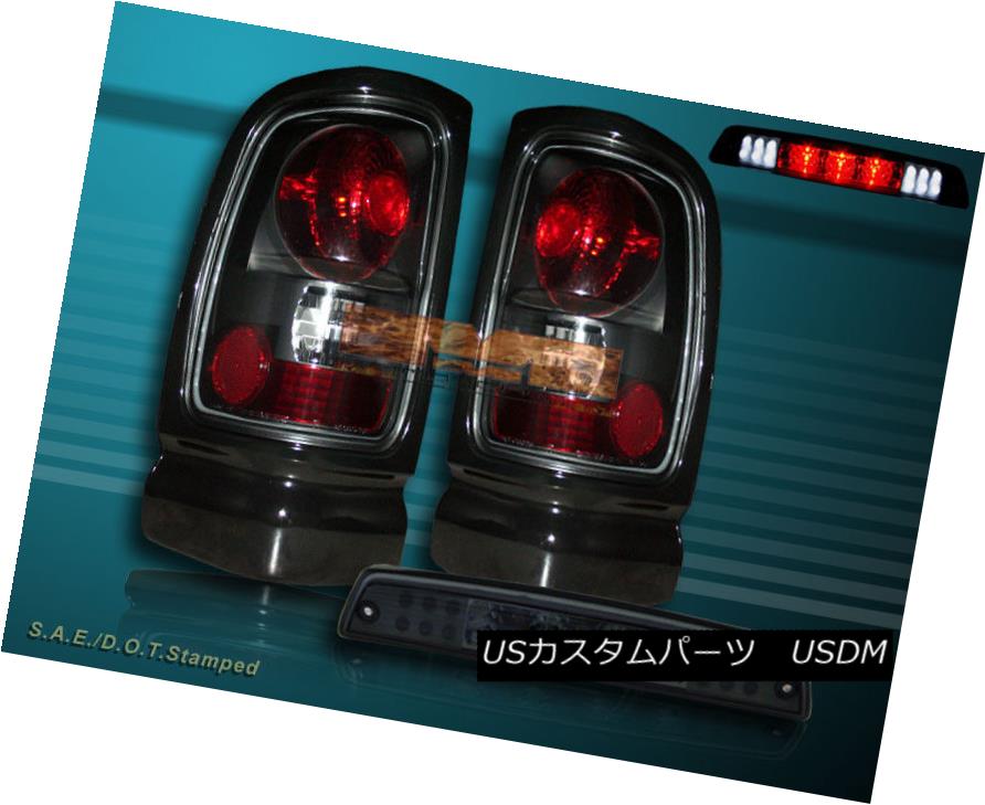 テールライト 1994-2001 DODGE RAM 1500 2500 3500 TAIL LIGHTS DARK SMOKE +3RD BRAKE LIGHT SMOKE 1994-2001 DODGE RAM 1500 2500 3500テールライトダークソーク+ 3RDブレーキライトソーキ 【並行輸入品】