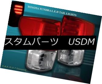 テールライト 2007-2012 TOYOTA TUNDRA LED TAIL LIGHTS RED CLEAR G2 LH+RH BRAKE LAMPS 2007?2012年トヨタTUNDRA LEDテールライトレッドクリアG2 LH + RHブレーキランプ 【並行輸入品】