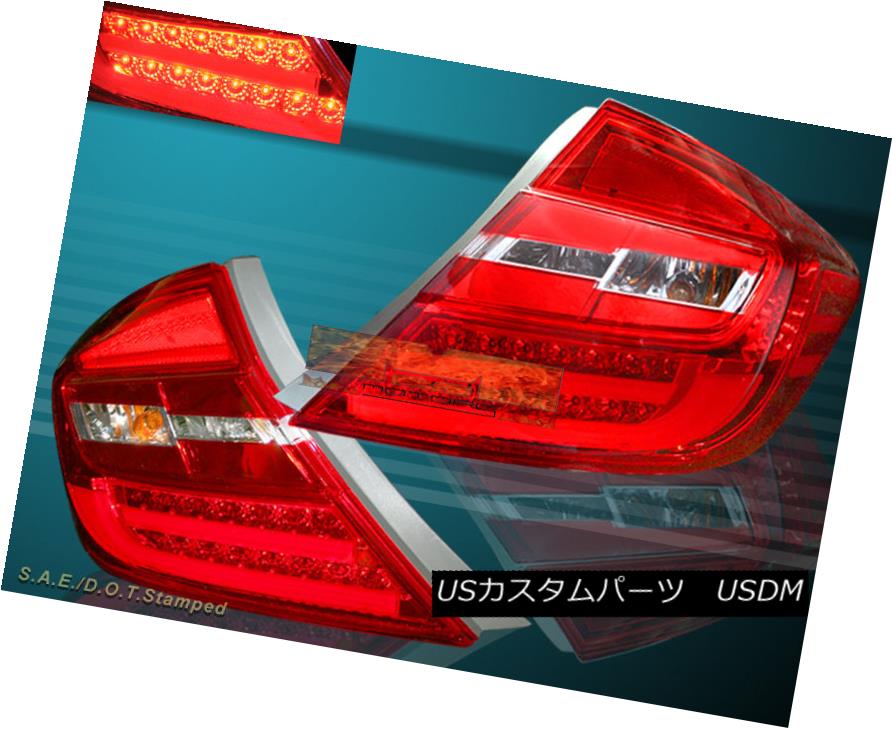 テールライト BMW STYLE LED BAR 2012 HONDA CIVIC 4DR SEDAN EX DX GX LED TAIL LIGHTS RED BMW STYLE LED BAR 2012ホンダシデック4DRセダンEX DX GX LEDテールライトレッド 【並行輸入品】