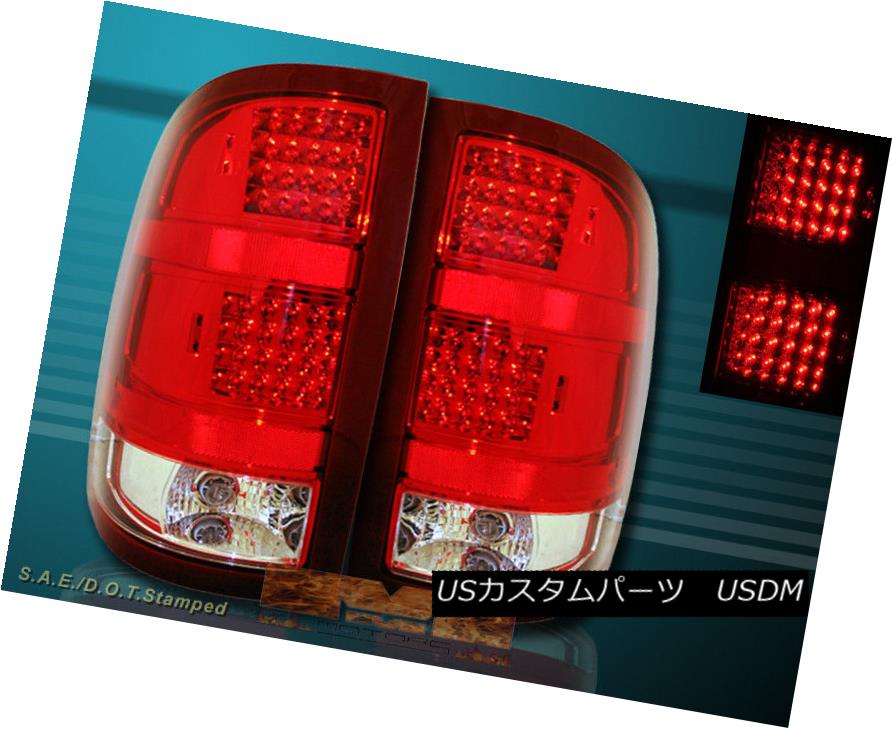 テールライト 07-13 GMC SIERRA 1500/2500 LED TAIL LIGHTS PAIR NEW 2007-2013 RED/CLEAR 07-13 GMC SIERRA 1500/2500 LEDテールライトペアーNEW 2007-2013 RED / CLEAR 【並行輸入品】