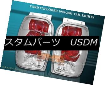 テールライト 1998-2001 FORD EXPLORER / MERCURY MOUNTAINEER CHROME BRAKE TAIL LIGHTS LAMP 1998-2001フォードエクスプローラー/クレーンマウンテンクロームブレーキテールライトランプ 【並行輸入品】