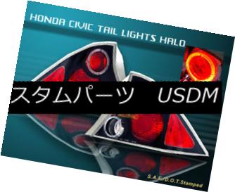 テールライト 01-03 HONDA CIVIC TAIL LIGHTS BLACK HALO 2D 02 LAMPS 01-03ホンダシビックテールライトブラックハロー2D 02ランプ 【並行輸入品】