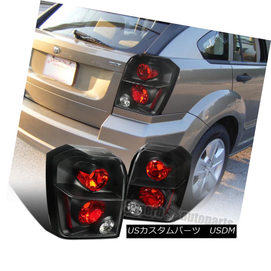 テールライト 2007-2012 Dodge Caliber Euro Replacement Tail Lights Brake Lamps Black 2007 - 2012年ダッジキャリバーユーロ交換テールライトブレーキランプブラック 【並行輸入品】