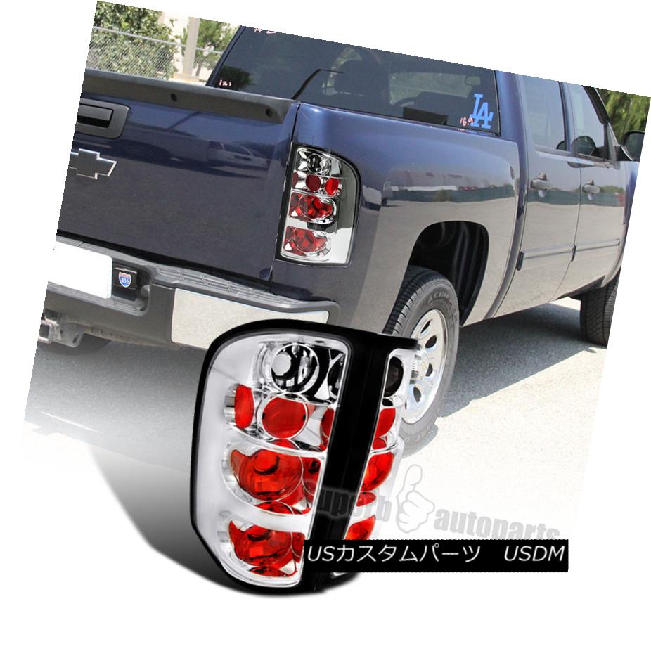 テールライト 2007-2014 Chevy Silverado 1500 2500 3500 Clear Tail Brake Lights Chrome 2007-2014 Chevy Silverado 1500 2500 3500クリアテールブレーキライトクローム 【並行輸入品】
