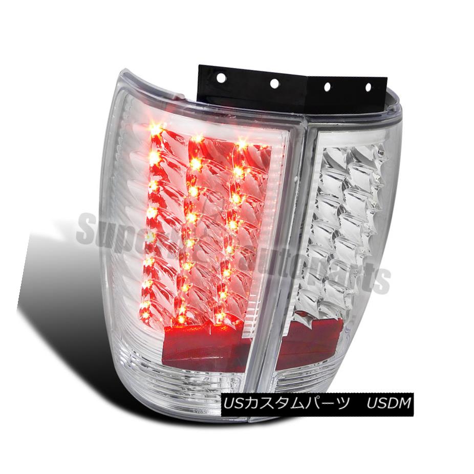 テールライト 1997-2002 Ford Expedition LED Tail Lights Chrome Brake Lamps Clear 1997-2002フォード遠征LEDテールライトクロームブレーキランプクリア 【並行輸入品】