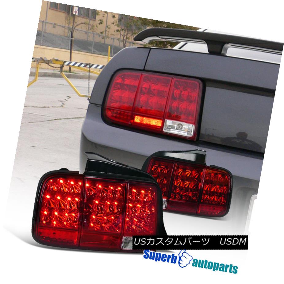 テールライト 2005-2009 Ford Mustang LED Tail Stop Lights Sequential Signal Red 2005-2009フォードマスタングLEDテールストップライトシーケンシャルシグナルレッド 【並行輸入品】