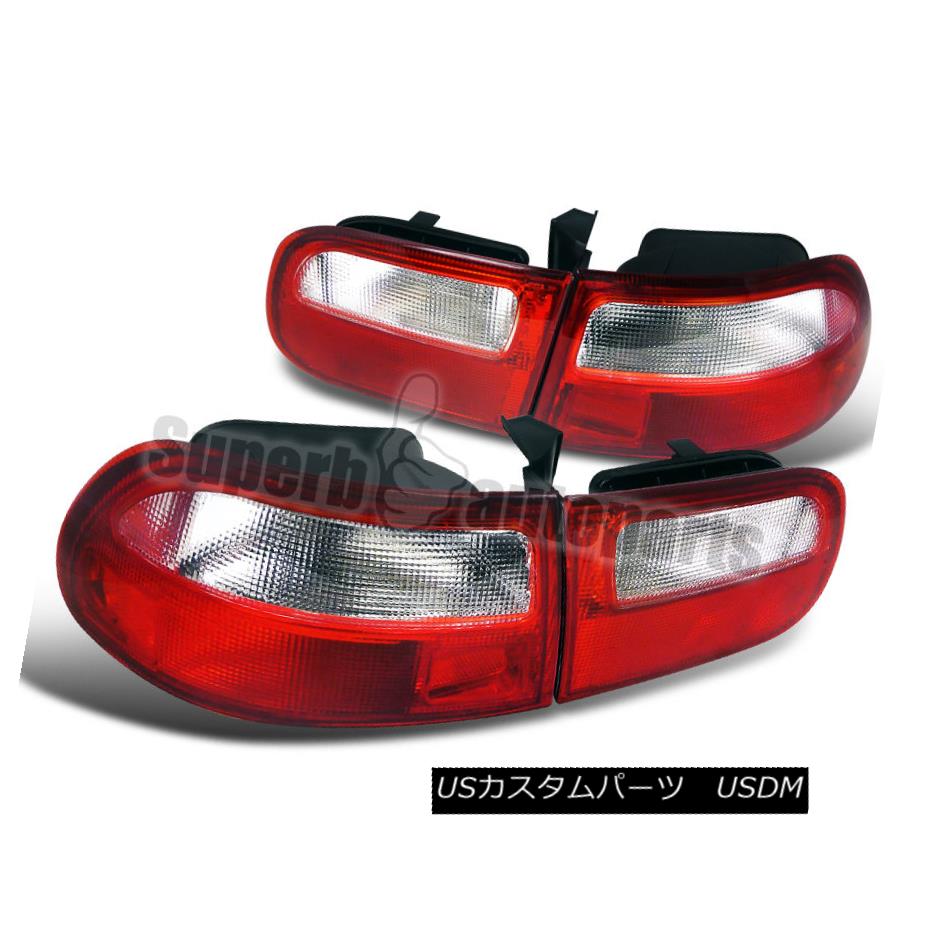 テールライト For 1992-1995 Honda Civic 3dr Hatchback JDM Tail Lights Brake Lamps Red/Clear 1992?1995年ホンダシビック3DrハッチバックJDMテールライトブレーキランプレッド/クリア 【並行輸入品】 31,103円