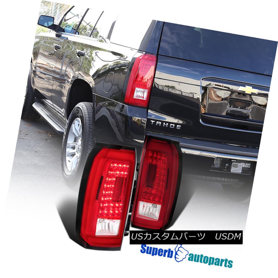 テールライト 2015-2017 Tahoe Suburban LED Rear Tail Lights Brake Stop Lamps Red Replacement 2015-2017タホ郊外LEDリアテールライトブレーキストップランプレッドリプレースメント 【並行輸入品】