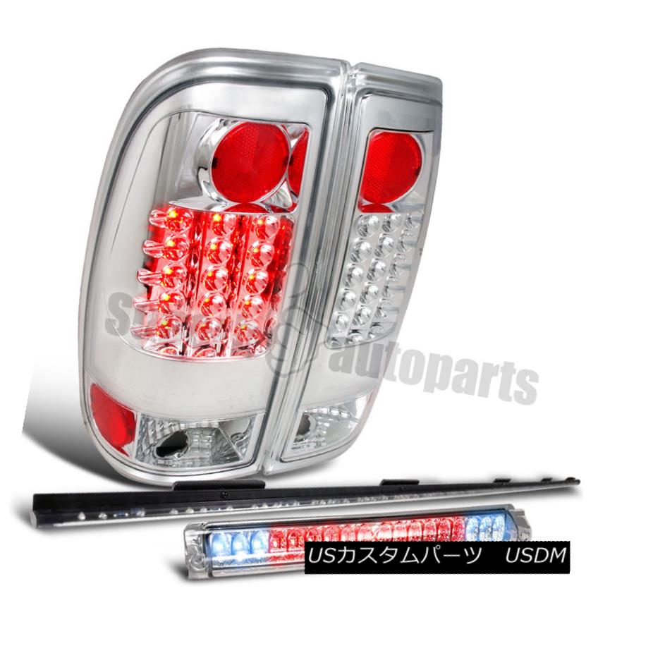 テールライト 1997-2003 Ford F150 Chrome LED Tail Lights+3rd Brake Lamp+60\
