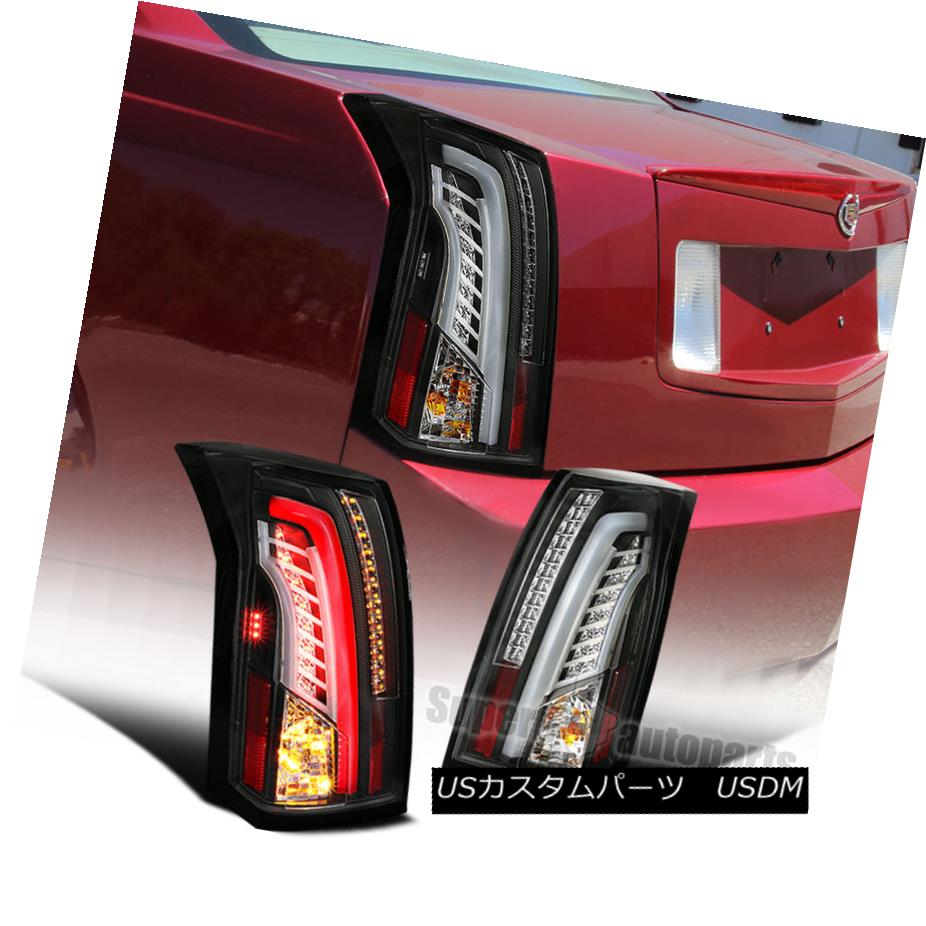 テールライト LED Bar 2003-2007 Cadillac CTS Black Housing Clear Lens Tail Brake Lights LEDバー2003-2007キャデラックCTSブラックハウジングクリアレンズテールブレーキライト 【並行輸入品】